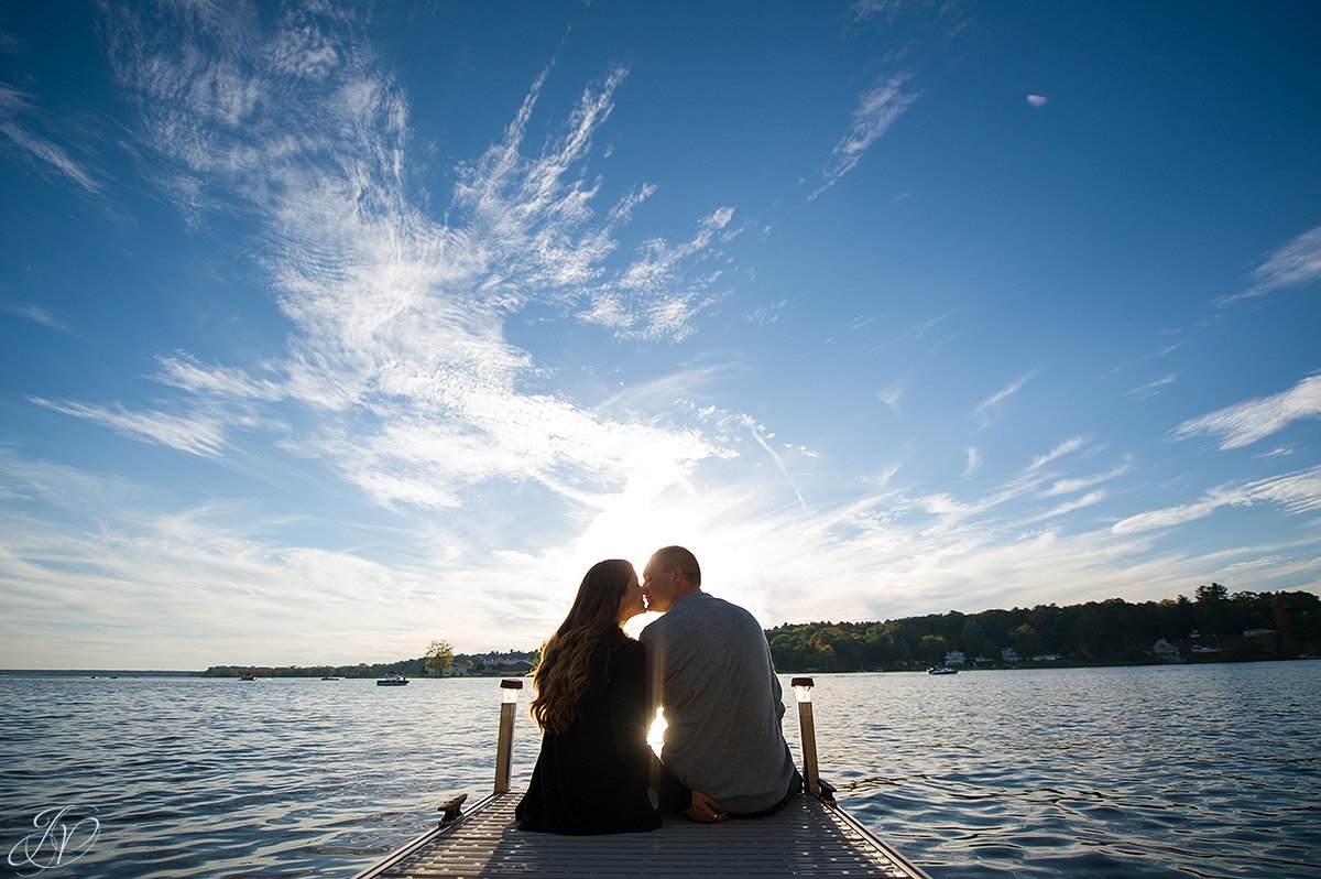 unique sunset shot on saratoga lake