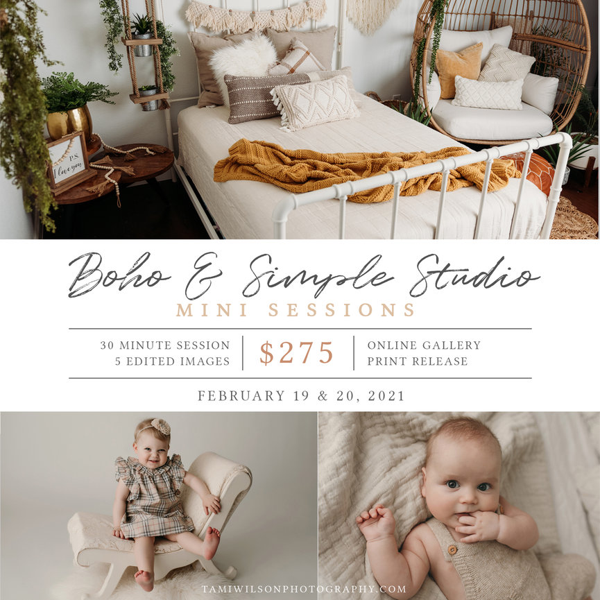 Boho & Simple Studio Mini Sessions - 2021