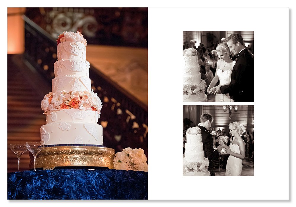 Cutting the wedding cake at San Francisco