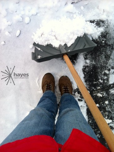 Hayes Photography, shoveling, snow, winter, 365 day photo project