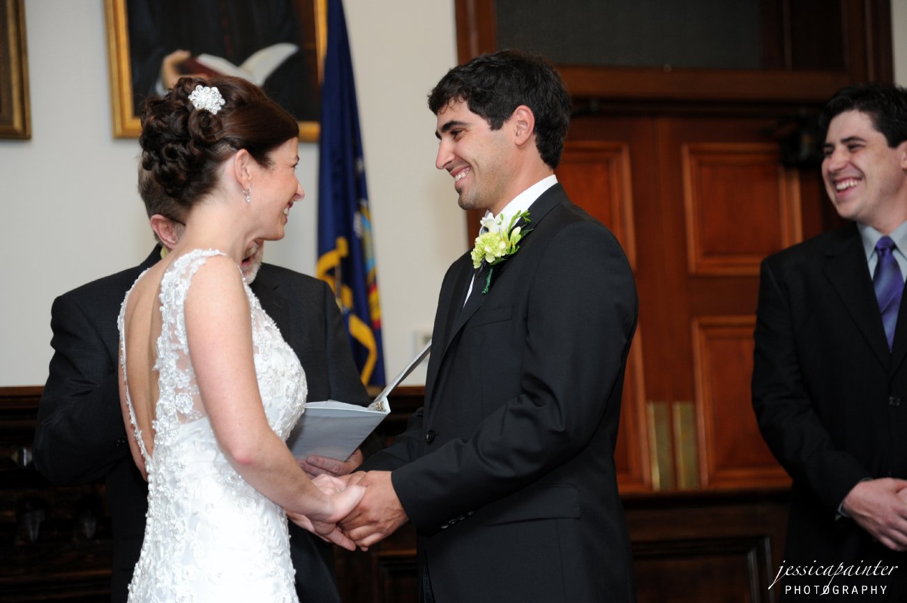 wedding ceremony, bride and groom, albany wedding photographer