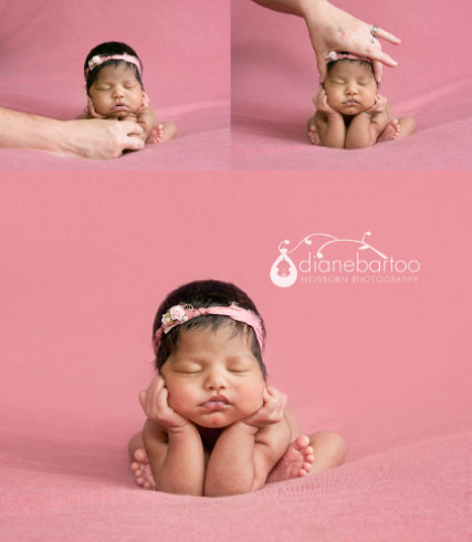 Newborn froggy pose