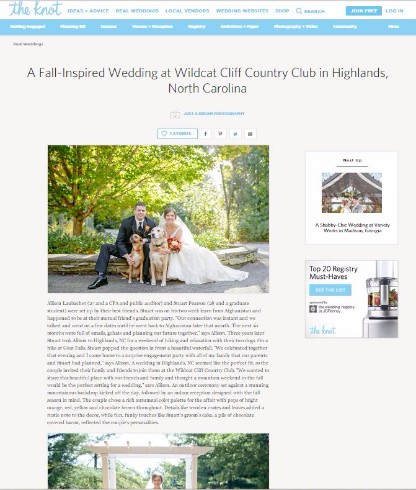 highlands nc wedding photographers featured wedding the knot photo
