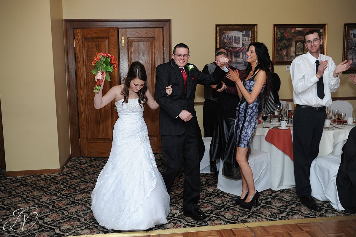 The Stockade Inn, bride and groom introductions, reception at the stockade inn, Schenectady Wedding Photographer