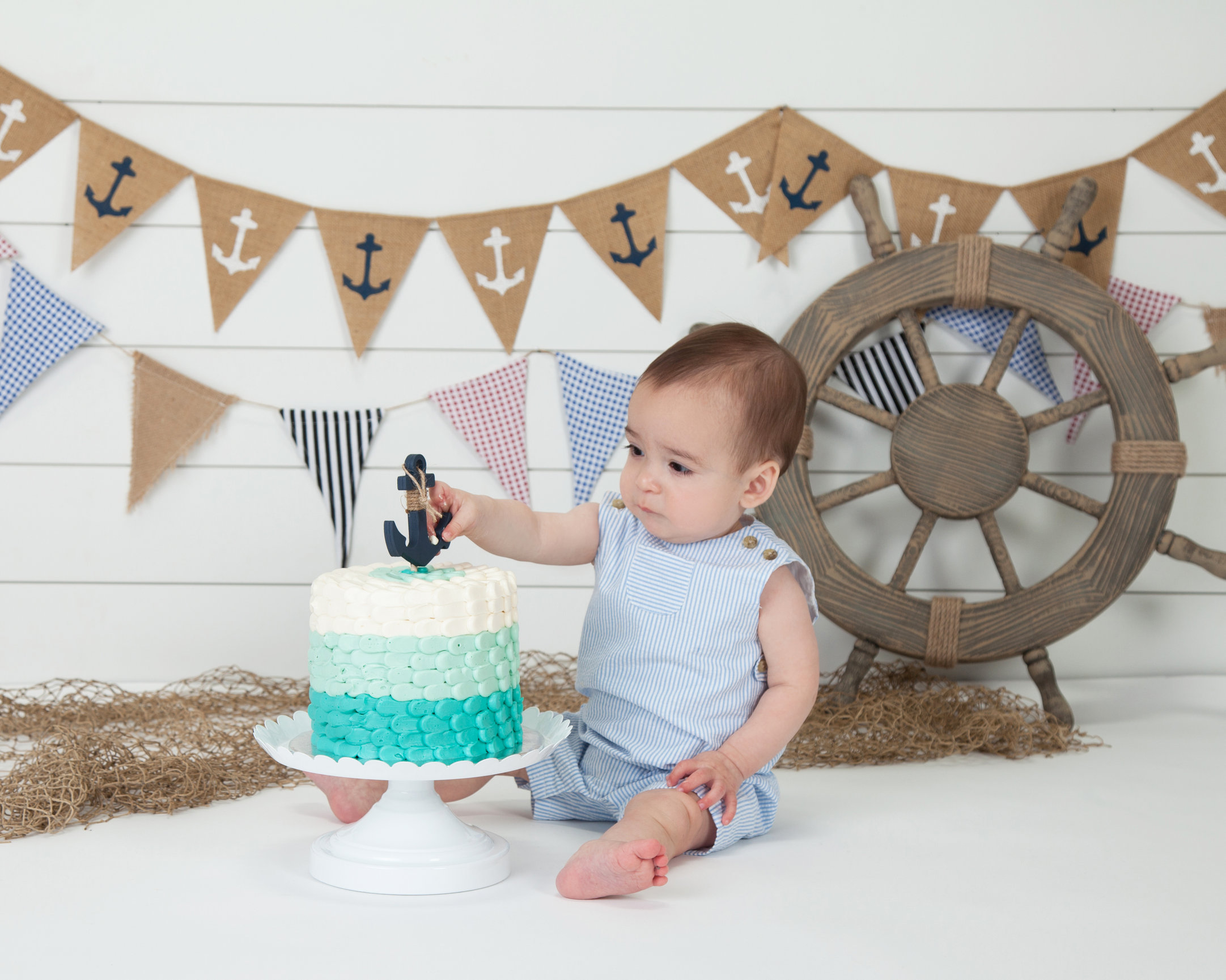 One Year Cake Smash Success - Jena Craig Photography