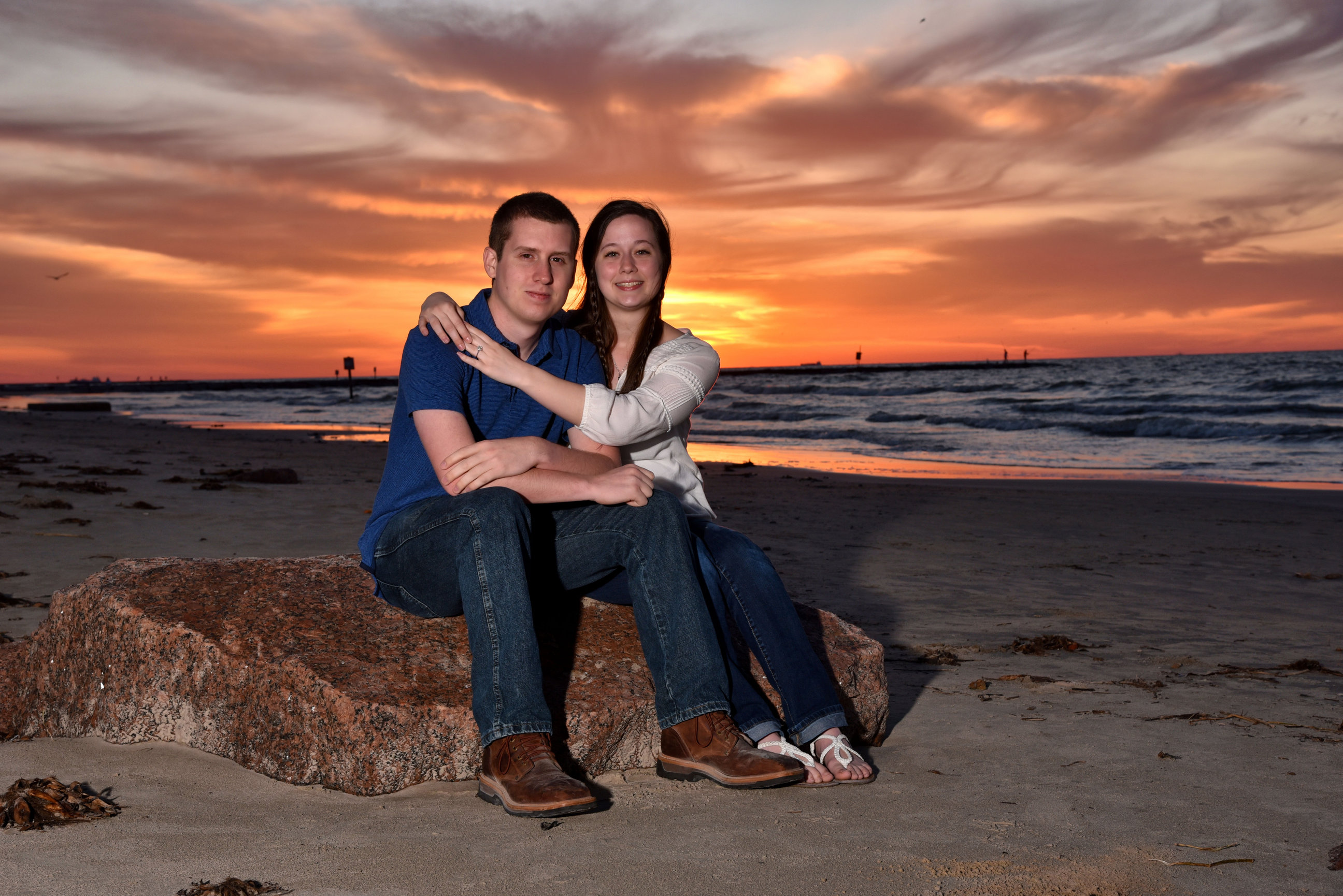 Engagement session, Galveston, Texas