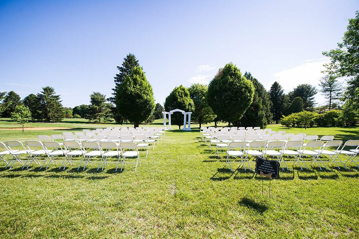 wedding ceremony at Shenandoah valley golf club