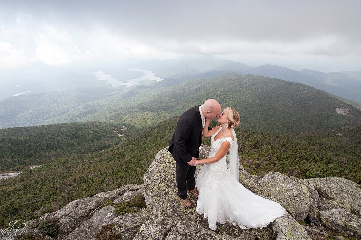 bride and groom whiteface mountain