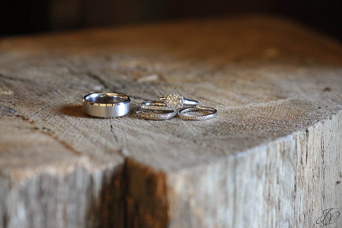 unique rustic wedding bands photo