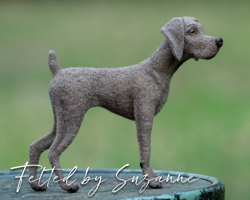 Custom Framed 3D Needle Felted Dog top Portrait, Wool dog portrait in a 7 inch frame, any breed, Greyhound, Weimaraner, Labrador