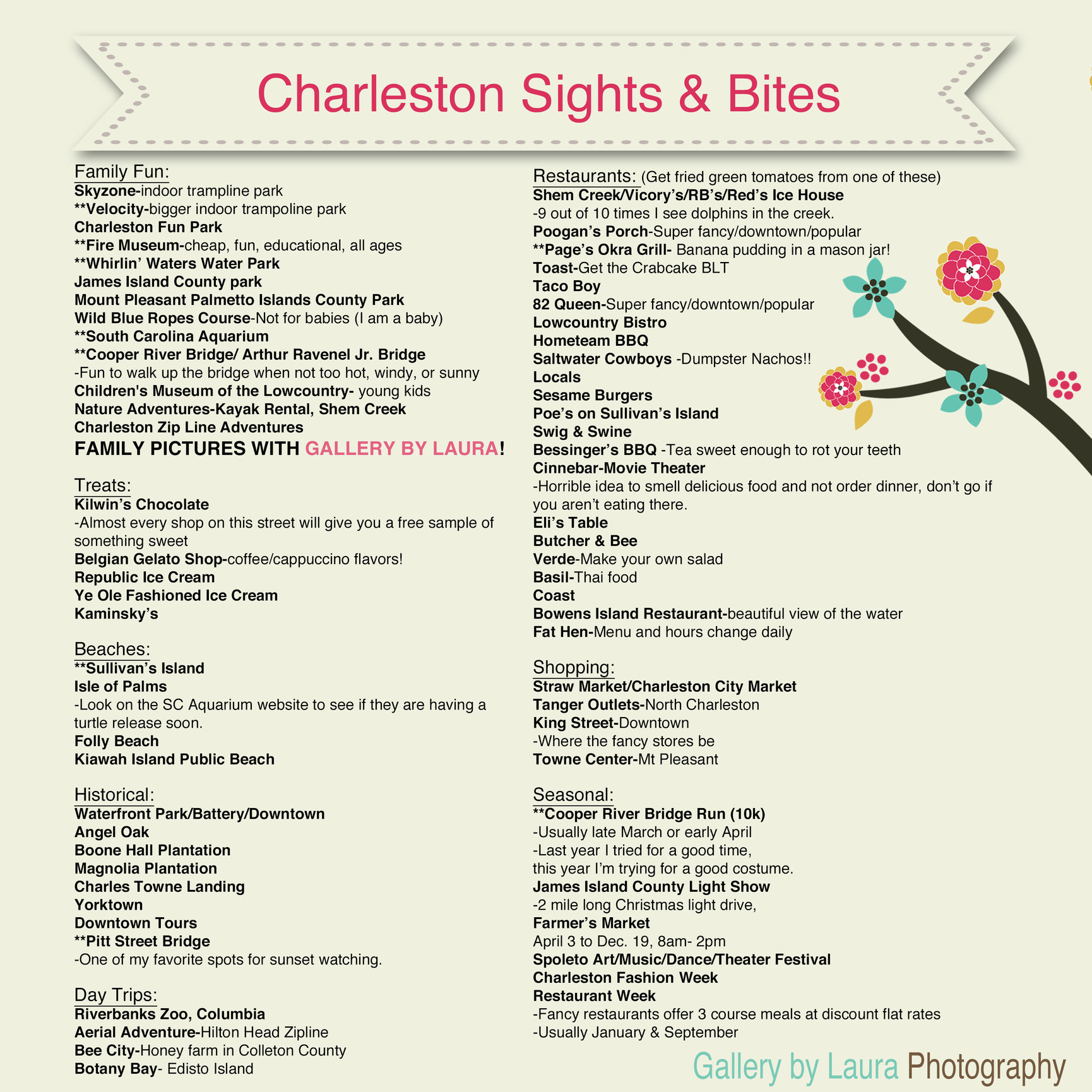 What To Do In Charleston SC Gallery By Laura Photography