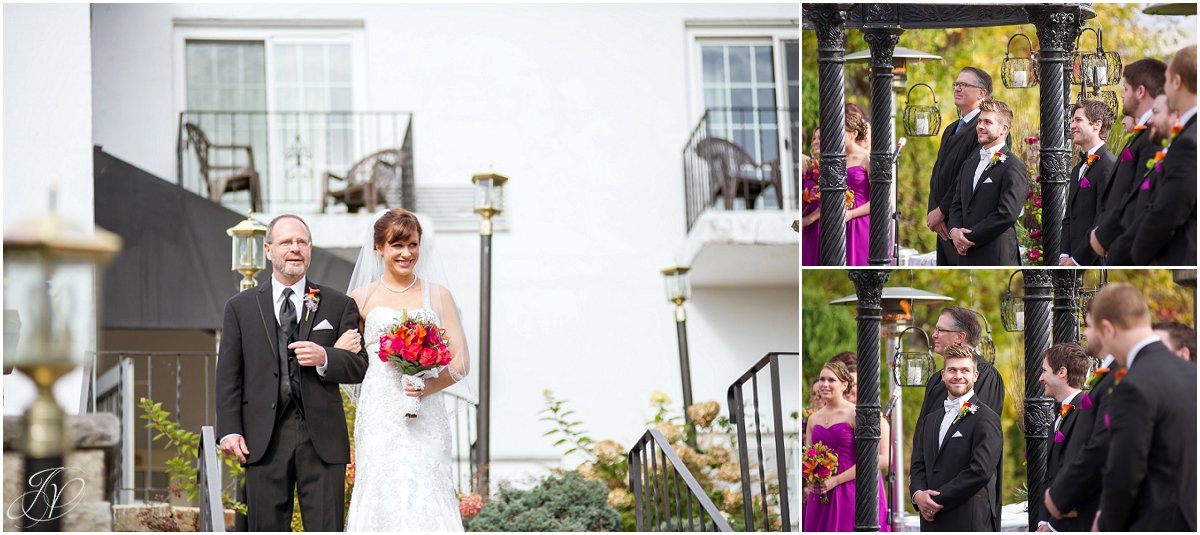 father walking daughter down the aisle glen sanders mansion wedding