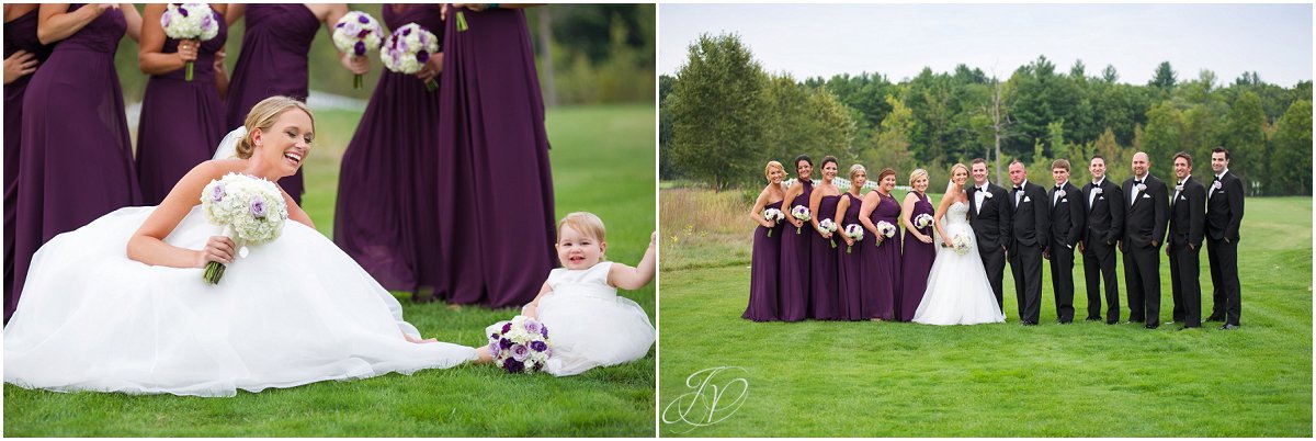 bridal party photo saratoga national purple dresses