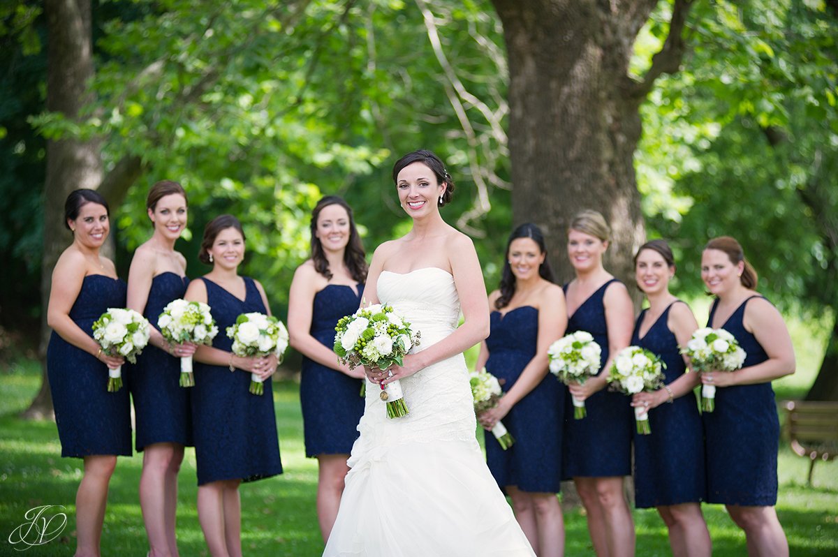 beautiful shot of brides in congress park saratoga springs
