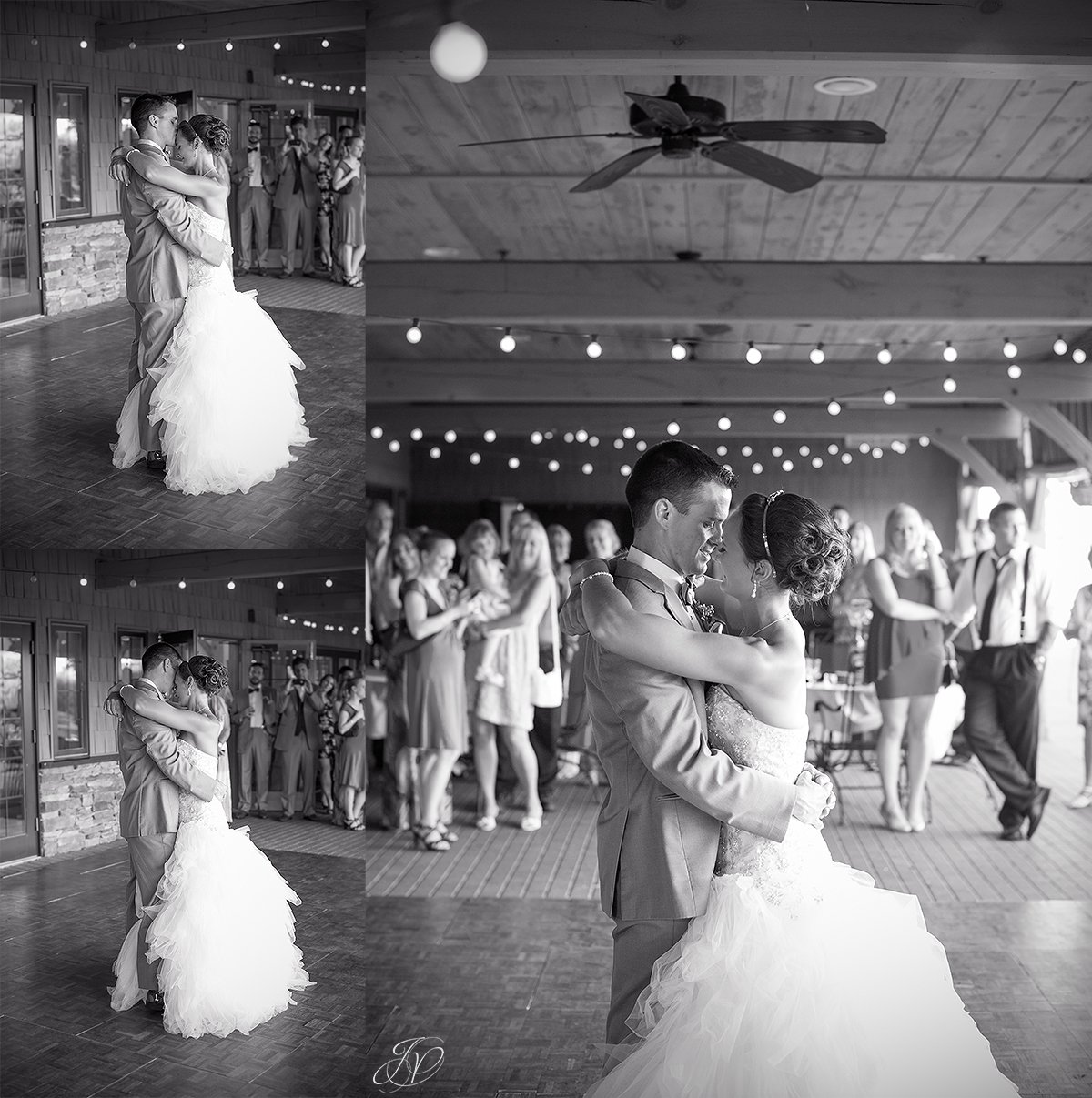 first dance bride and groom Arrowhead Golf Club black and white