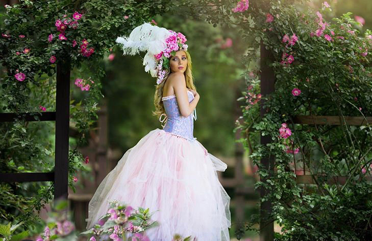 burlesque green dress designer 251E4051 Assyemtric A-line Magenta SHIMMER LONG EVENING Dress main image 0