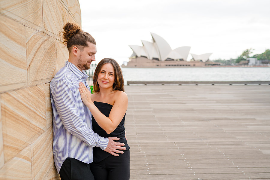 Portrait of a couple during a Sydney Opera House Photoshoot with Sarah Iris Photography