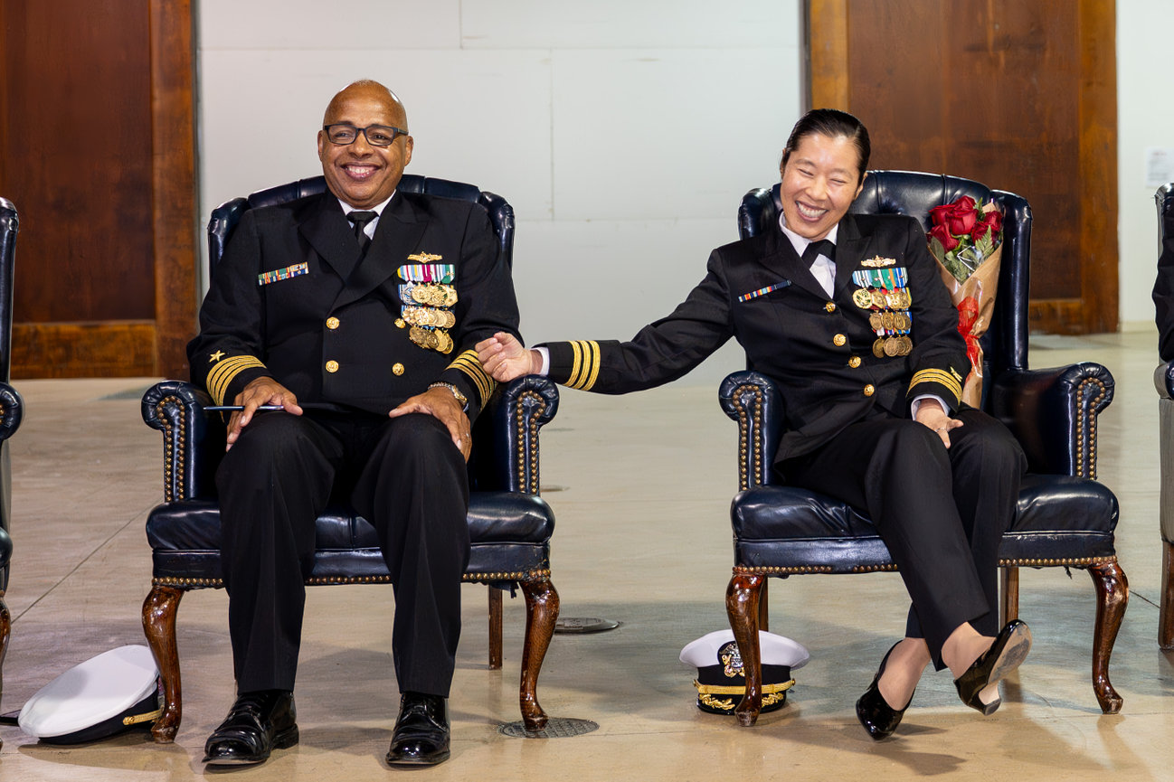 Navy Retirement ceremony photography by Laura Hatcher Photography