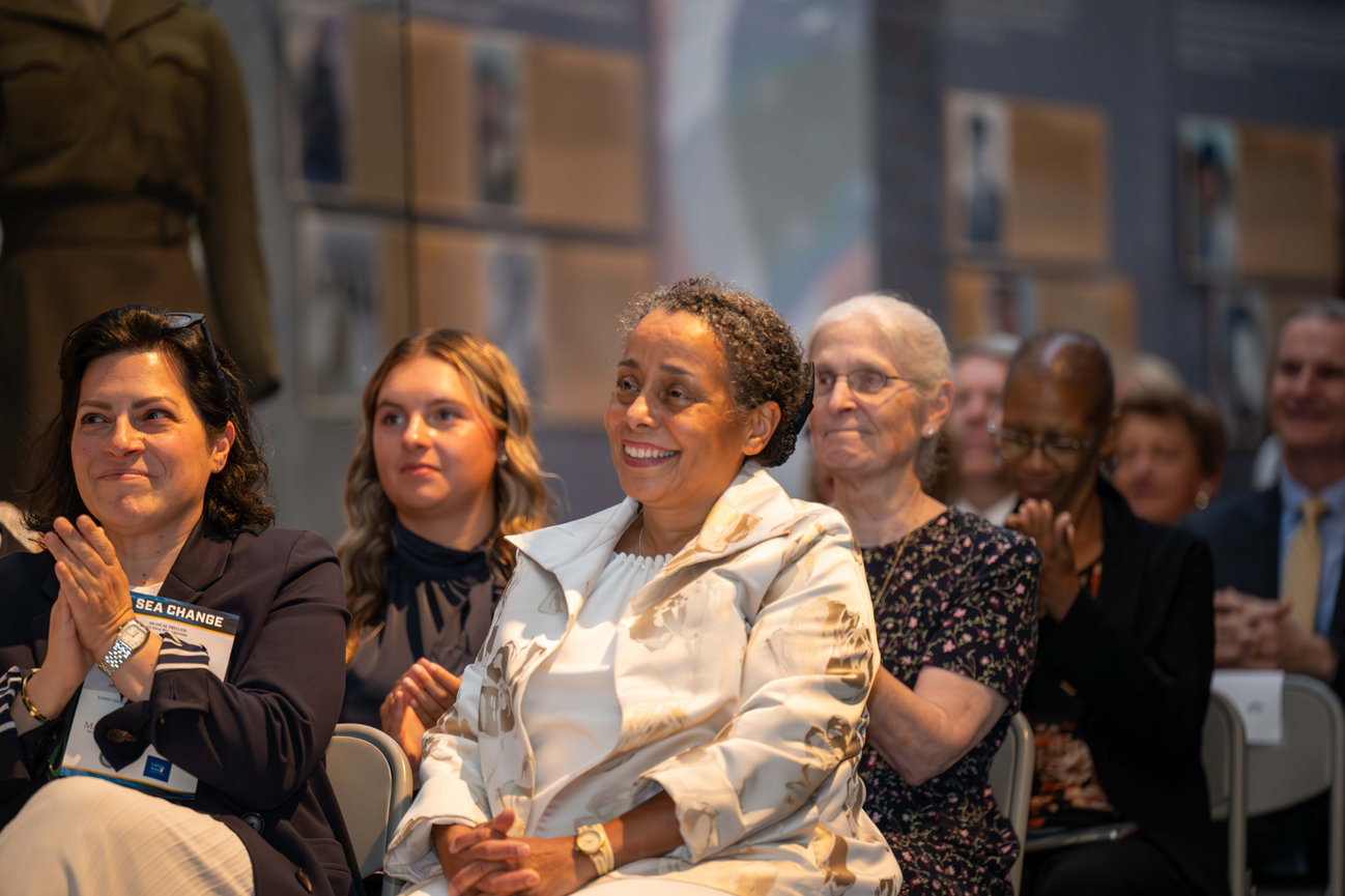 Retired Admiral Michelle Howard at the Opening of The Sea Change Exhibit