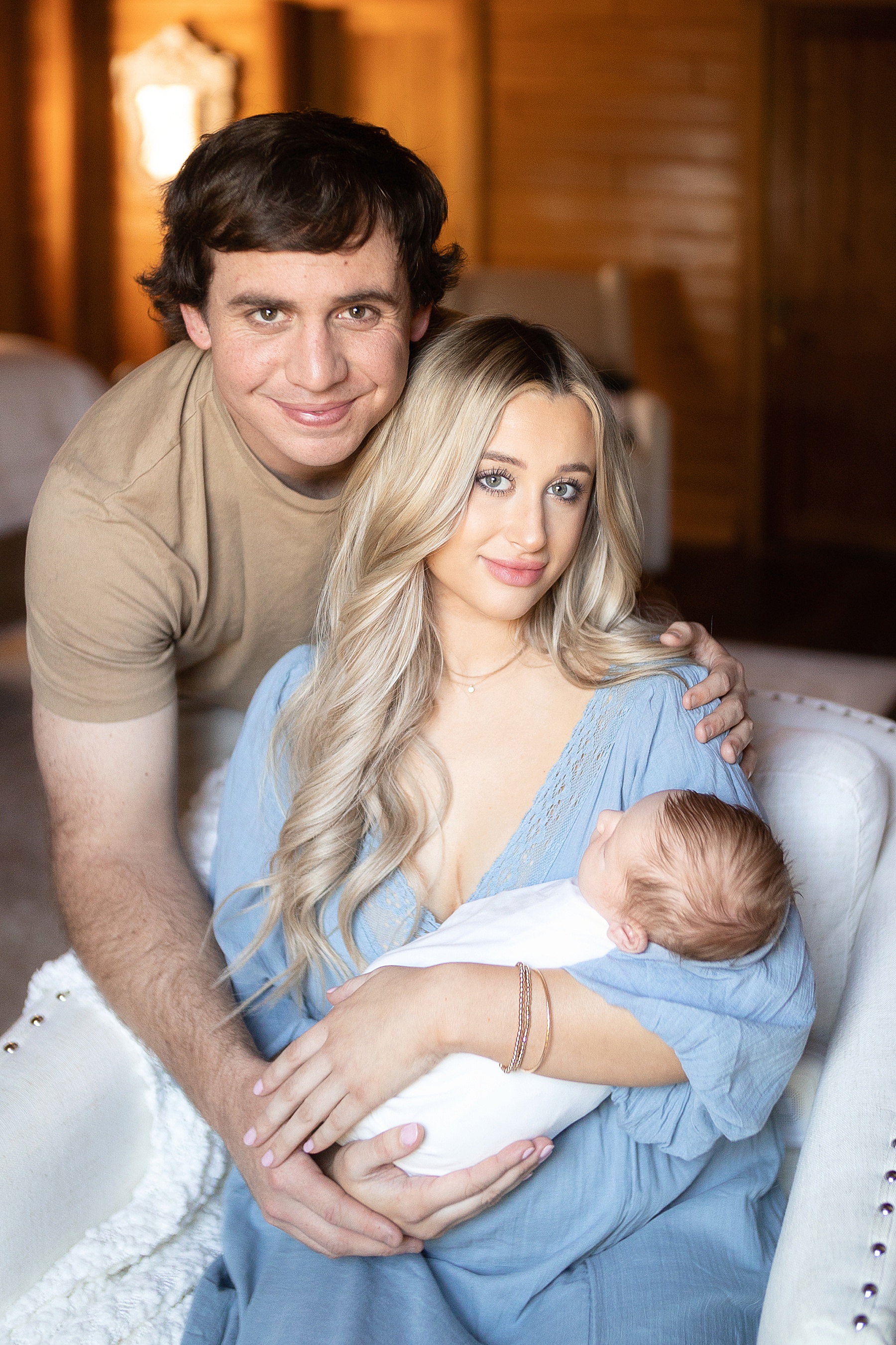 jacksonville couple holding newborn baby boy