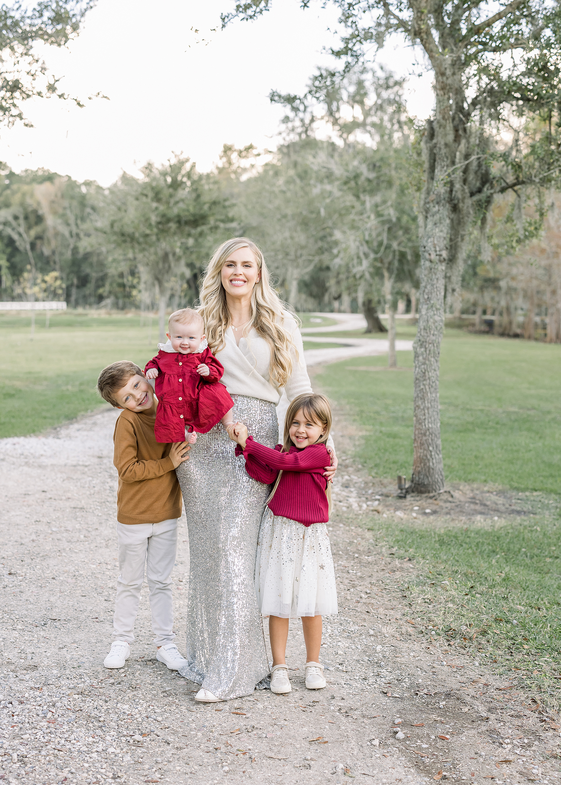 Family portrait of Kayla Lochte with her children at Congaree and Penn farm Jacksonville, Florida.