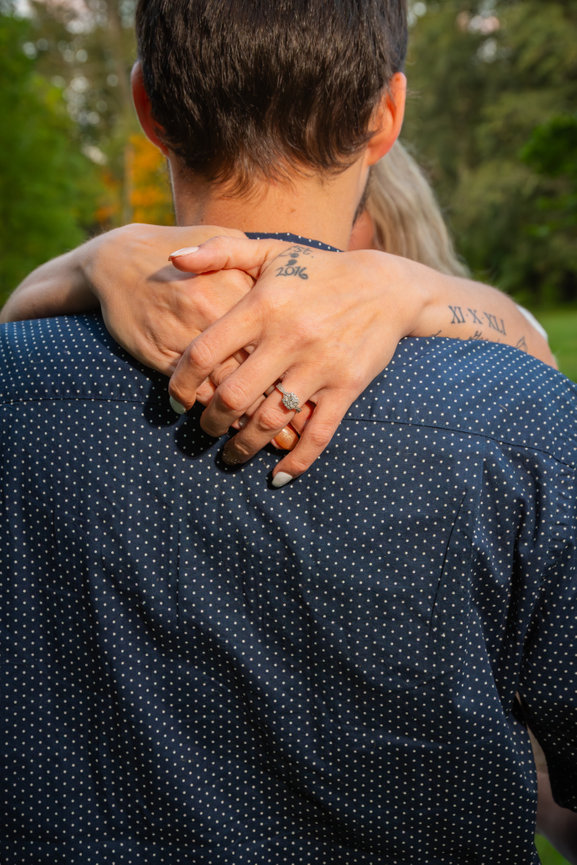 Close-up of a couple embracing