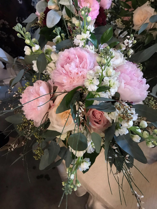Close-up of pink floral arrangement