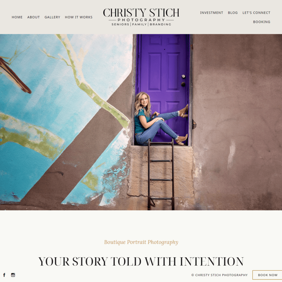 Custom photography website design created by the PhotoBiz team