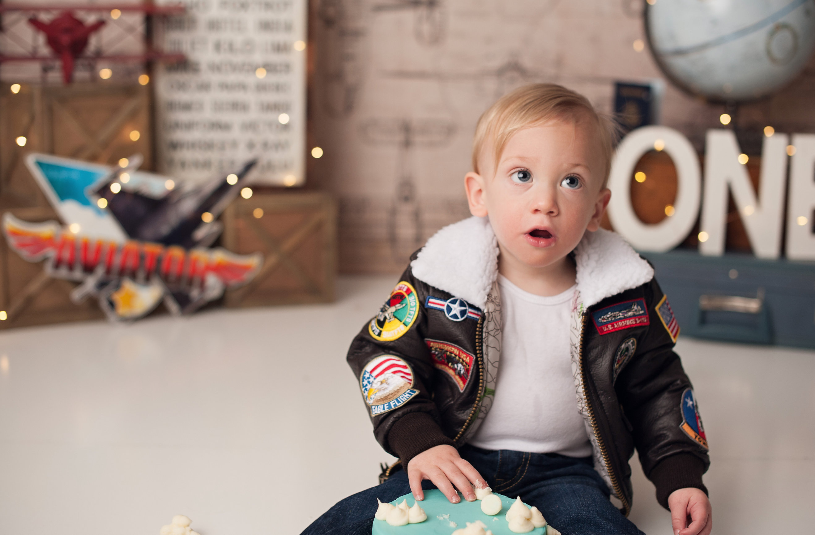 A Top Gun Cake Smash Salt Lake City Utah Cake Smash Photographer