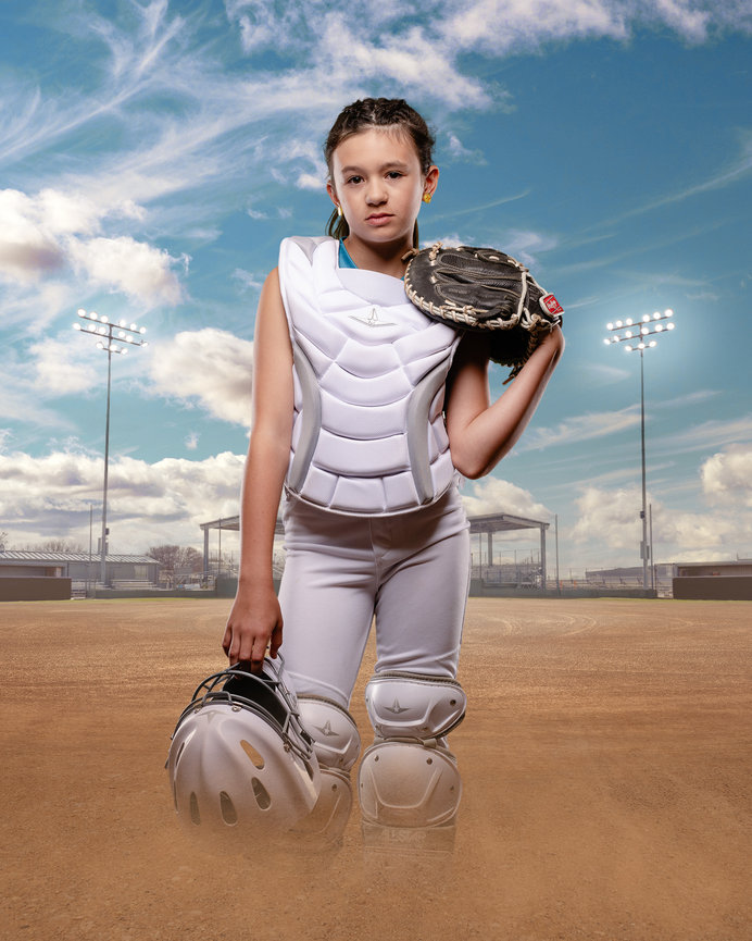 volume sports photography girls softball catcher
