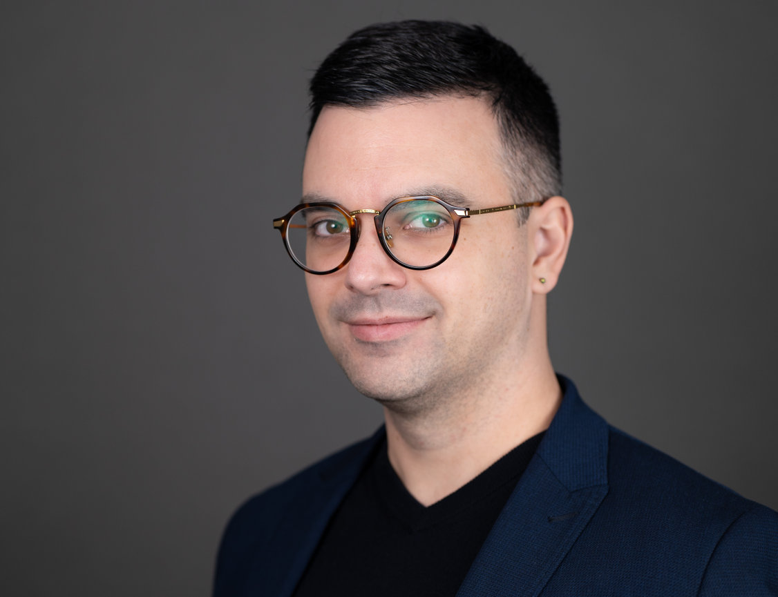 Man with glasses and smile