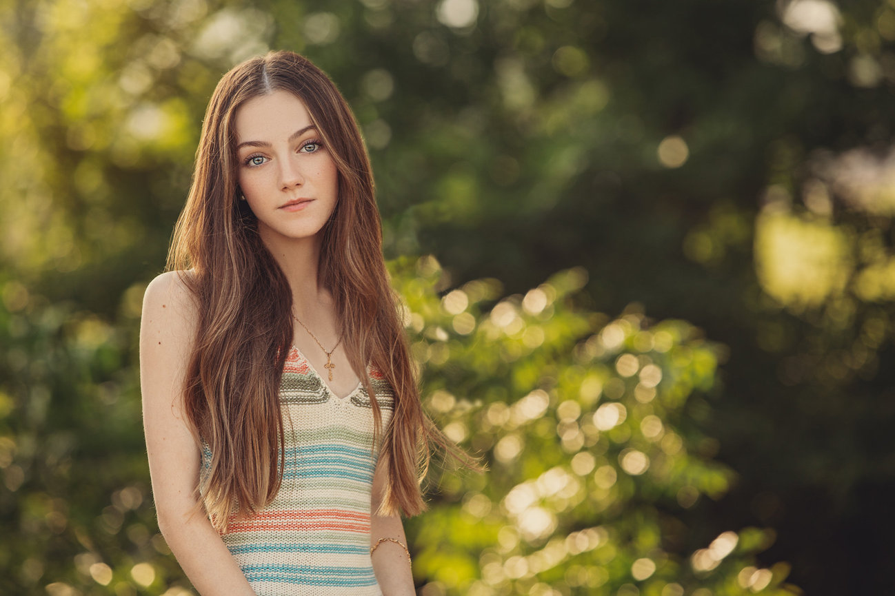 Simple and stunning senior portrait of a girl from Flower Mound, north of Fort Worth.