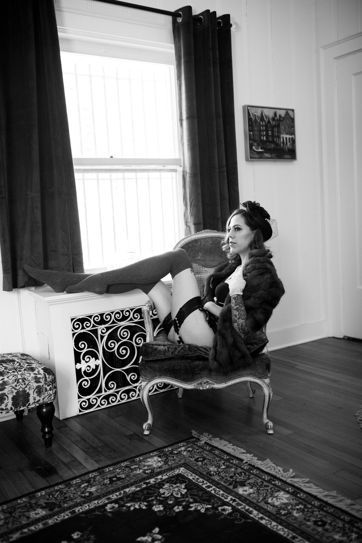 Christina Boudoir Colvin House, Chicago, IL April Love Photography
