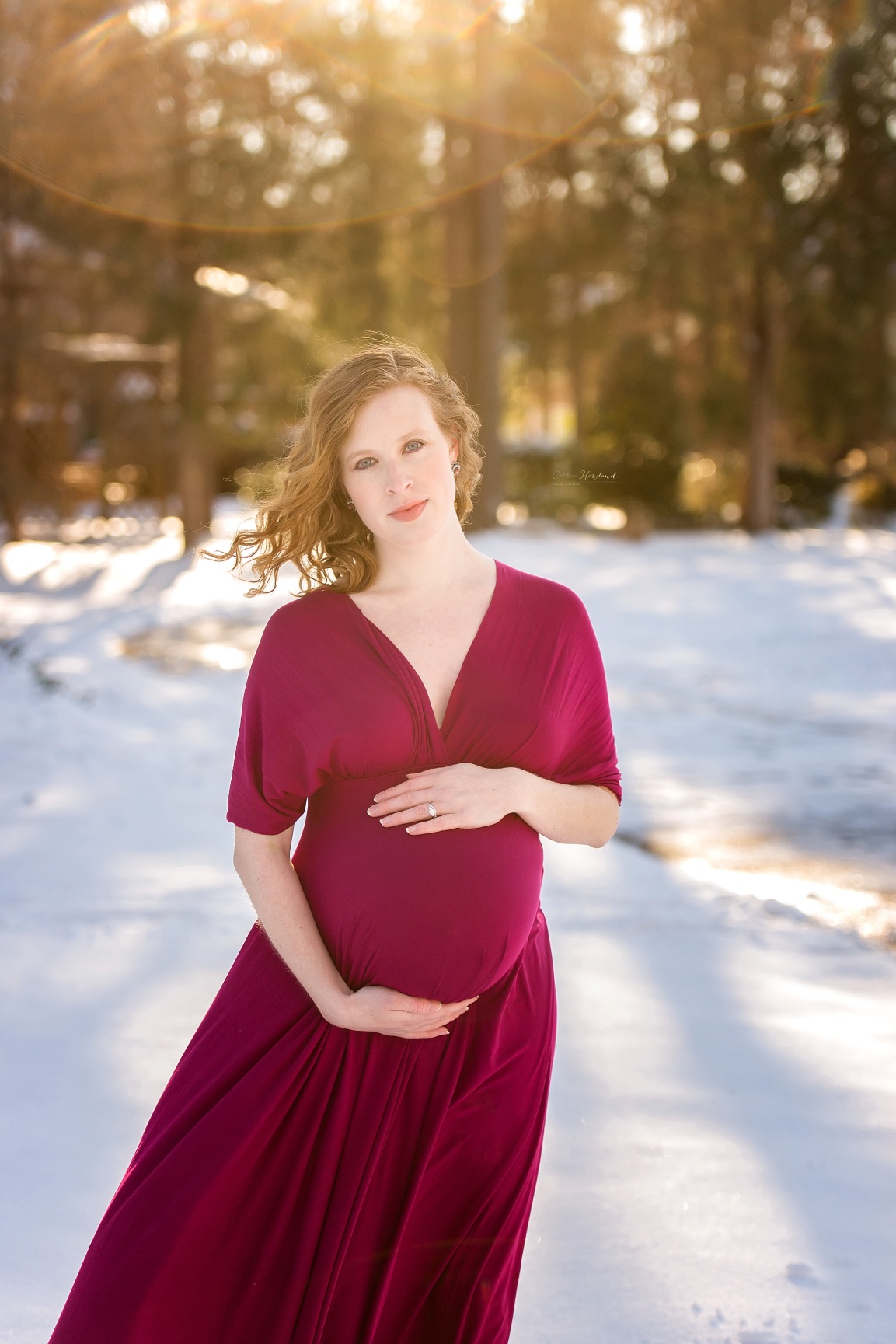 Charlotte Maternity Photographer / Snowy Maternity Session